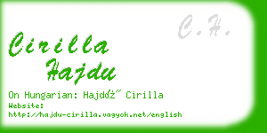 cirilla hajdu business card
